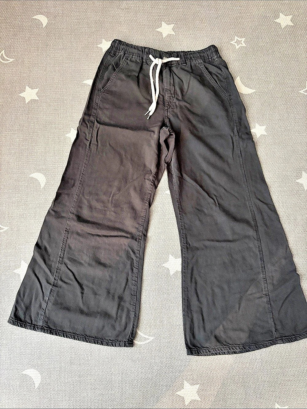 Pilcro Wide Leg Pants Black Medium (8)